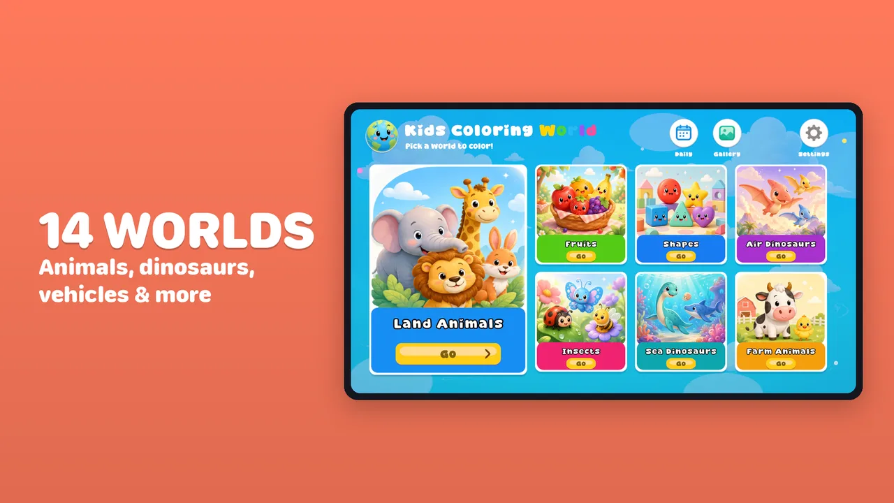 Kids Coloring Book & Games screenshot 2